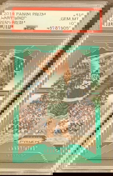 2019-20 Panini Basketball Prizm GREEN PRIZM Larry Bird #16 - Graded PSA 10 GEM MT Mint ☘️
