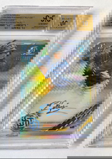 ESTEURY RUIZ REFRACTOR AUTO!! Bowman Chrome 1st! BGS 9.5!! #325/499!!