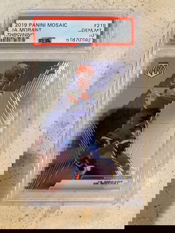 2019 Mosaic Ja Morant throwing variation psa 10