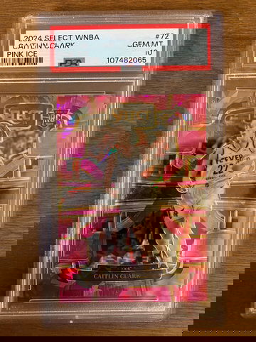 2024 Panini Select WNBA Concourse Caitlin Clark #72 Pink Ice Prizm SP RC PSA 10