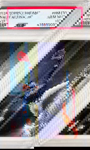 2018 Topps Chrome Update Ronald Acuna Jr PSA 10