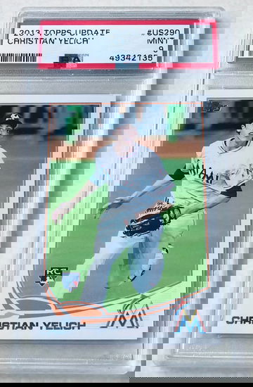 2013 Topps Update Christian Yelich Rookie PSA9 Mint (HK)