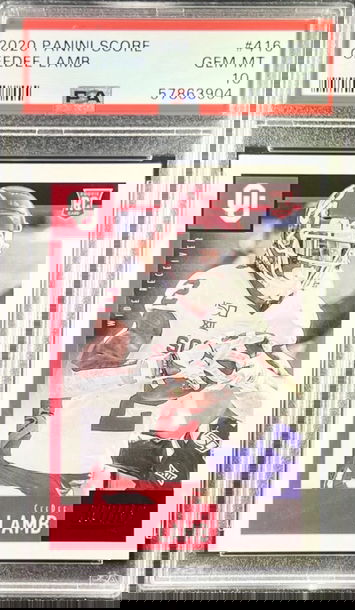 2020 Panini Score Ceedee Lamb RC PSA 10