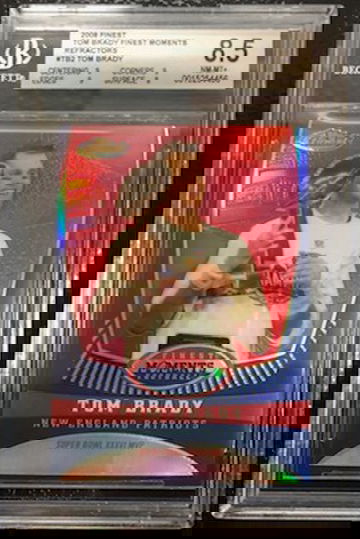 2008 Topps Finest Tom Brady Finest Moments Refractor #TB2 BGS 8.5