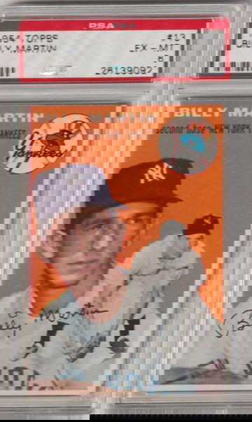 1954 Topps #13 Billy Martin PSA 6 (Excellent-Mint)