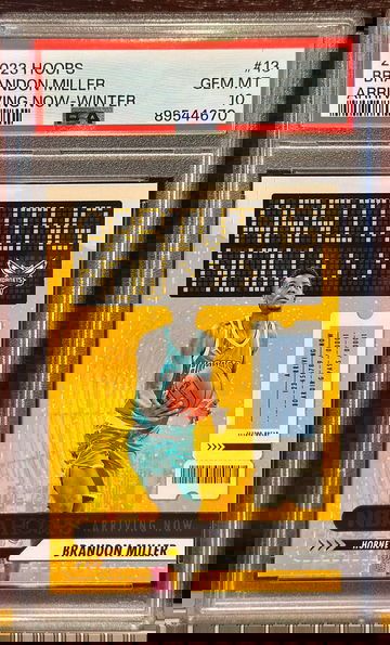 2023-24 NBA Hoops WINTER Arriving Now BRANDON MILLER RC Hornets PSA 10 GEM MINT