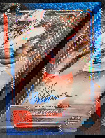 2025 Bowman Chrome U Autograph Blue Mini-Diamond #BCA-XB Xavier Brown /150