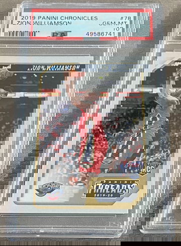 2019-20 Panini Chronicles Zion Williamson Threads Rookie Card #78 PSA 10 A