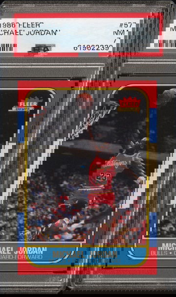 1986 FLEER MICHAEL JORDAN ROOKIE PSA 7