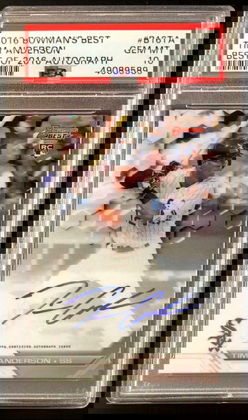 2016 Bowman’s Best Tim Anderson #B16-TA Best of 2016 Rookie Auto - PSA 10 Gem! White Sox