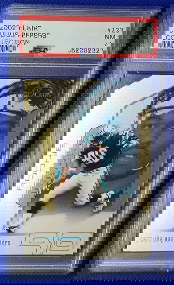 2002 Fleer Flair Julius Peppers Gold Rookie PSA 7 numbered /50 Panthers Bears Packers