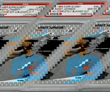 TWO 1989 Fleer Glossy Randy Johnson PSA 10 RCs