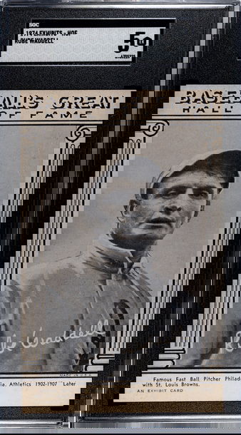 1974 Baseball's Great Hall of Fame Exhibits Rube Waddell Philadelphia A's SGC 5 EX