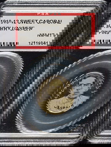 1910-12 Sweet Caporal Harry Gasper Cincinnati Reds PSA 8 NM/MT