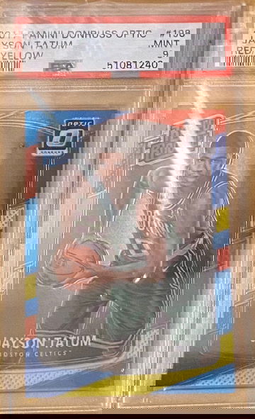 2017 Optic Red/Yellow Rated Rookie - Jayson Tatum - PSA 9