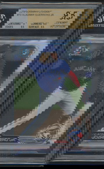 VLADIMIR GUERRERO JR 2019 Bowman Chrome #73 BGS GEM MINT 9.5 Blue Jays RC