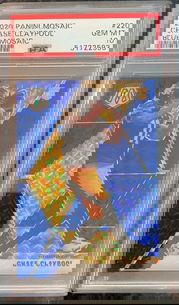 2020 Panini Mosaic Chase Claypool RC Blue Mosaic PSA 10 #220