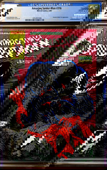 Amazing Spider-Man #316 🔥 1st VENOM Cover Appearance 🔥 CGC 9.8 - WHITE Pages