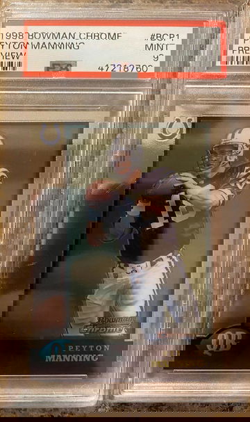 1998 Bowman Chrome Preview PSA 9 Peyton Manning RC Rookie