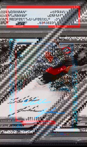 2024 Bowman Walker Jenkins 1st Chrome Speckle Auto /299 PSA 10 GEM MT #CPAWJ