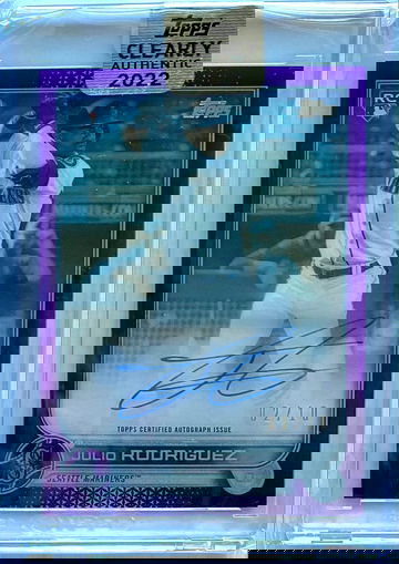 2022 Topps Clearly Authentic Julio Rodriguez RC Auto Purple 2/10 🔥