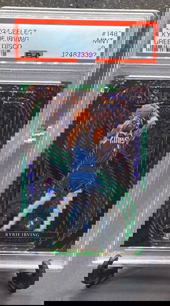 2024-25 Select Kyrie Irving Premier Level Green Disco Prizm    PSA 9