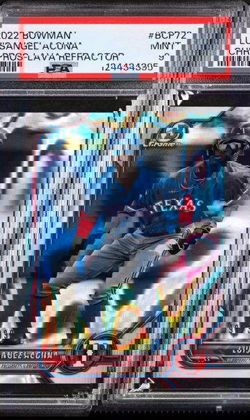 2022 Bowman Chrome Prospects Lava Refractor Luisangel Acuna #BCP72 PSA 9