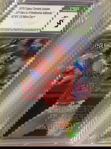 2019 Topps Chrome Update 150 Years Mike Trout CSG 9 Mint
