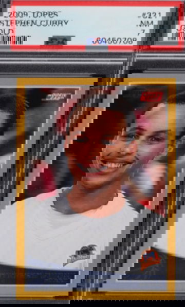 2009 TOPPS GOLD STEPHEN CURRY ROOKIE RC /2009 #321 PSA 7 NRMT