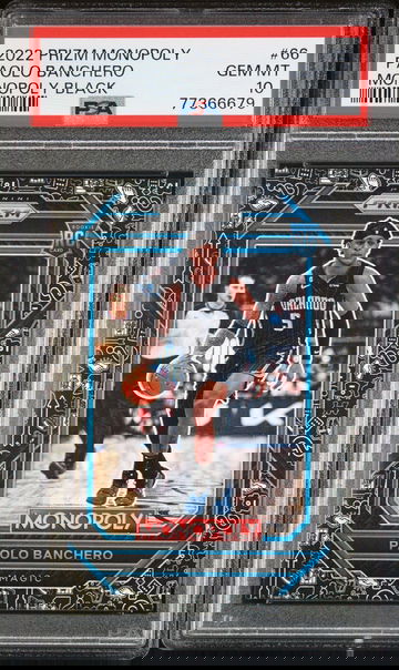 2022-23 Panini Prizm Monopoly Black Icons #66 Paolo Banchero Rookie RC SSP PSA 10 Gem Mint