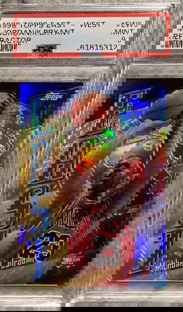 1998 Topps East / West Refractor #EW5 Michael Jordan / Kobe Bryant PSA 9 MINT Rare Card