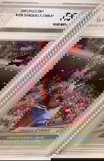 1992-93 FLEER ULTRA #328 SHAQUILLE O'NEAL ROOKIE BGS 7.5 NEAR MINT+