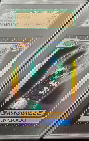 Shaquille O'Neal 1996-97 Bowman's Best Retro Refractor 8.5 Nm/Mt