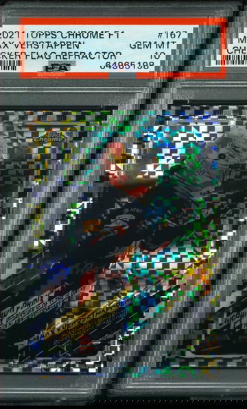 💎🔥 2021 Topps Chrome Checker Flag F1 167 MAX VERSTAPPEN PSA 10 GEM MINT 🇳🇱🏎