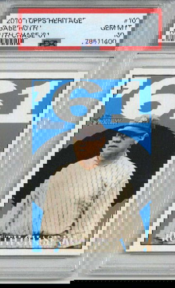 2010 TOPPS HERITAGE RUTH CHASE '61 #10 BABE RUTH CARD YANKEES PSA 10 LOW POP