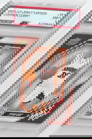 PSA 9 MINT 2009 UPPER DECK DRAFT EDITION STEPHEN CURRY RC CARD IS #34