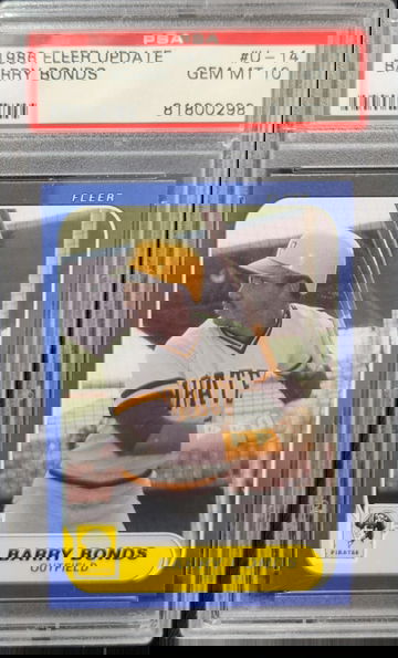 Barry Bonds 1986 Fleer Update #U-14 PSA 10 Gem Mint RC Rookie Card