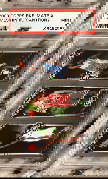 2003 Topps rookie matrix Lebron James Carmelo Anthony PSA 9