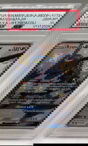 2018 Pokemon Sun & Moon FA Rayquaza GX PSA 10