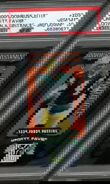 2000 Donruss Elite Brett Favre Down & Distance-3rd Down #/1139 #2D3 PSA 10 [FT-2B.30]