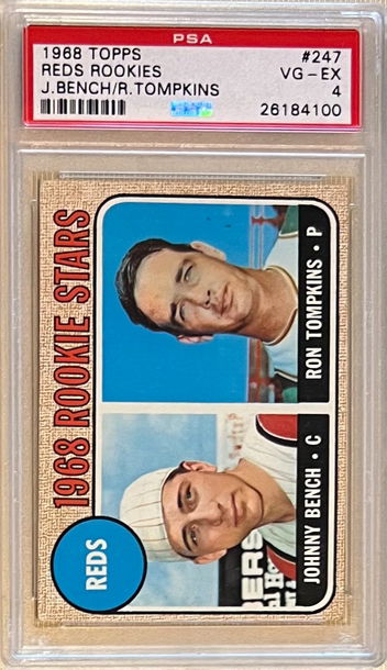 1968 Topps #247 Johnny Bench Reds Rookies PSA 4 RC