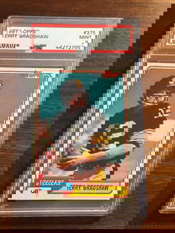 1981 Topps Terry Bradshaw HOF PSA 9 Pittsburgh Steelers