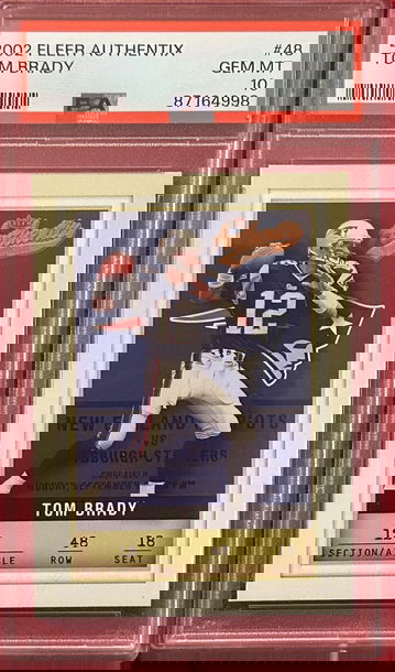 2002 Fleer Authentix Tom Brady #48 PSA 10 GEM MT