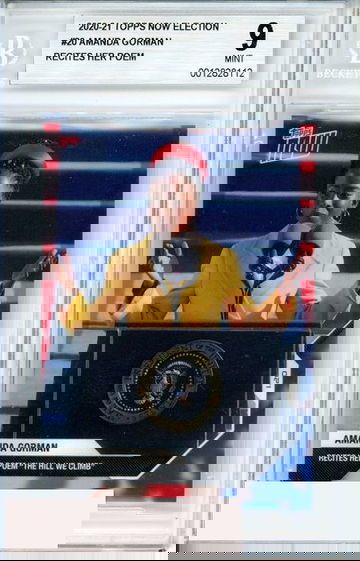 2020-21 TOPPS NOW ELECTION AMANDA GORMAN #20 RECITES HER POEM BGS 9 MINT