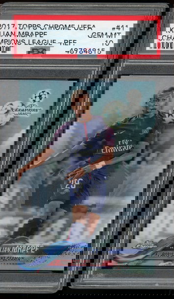 2017 Topps Chrome Refractor Mbappe Rookie PSA 10 