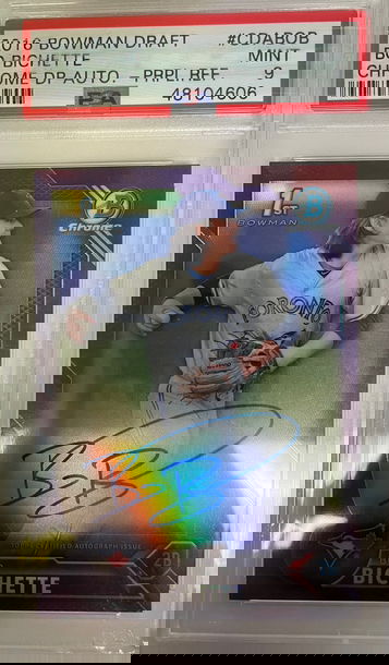 2016 Bowman Chrome Bo Bichette Purple /250 PSA 9 