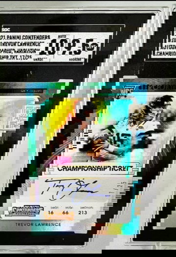 2021 Trevor Lawrence Championship Ticket Variation Rookie Auto #'d 17/25