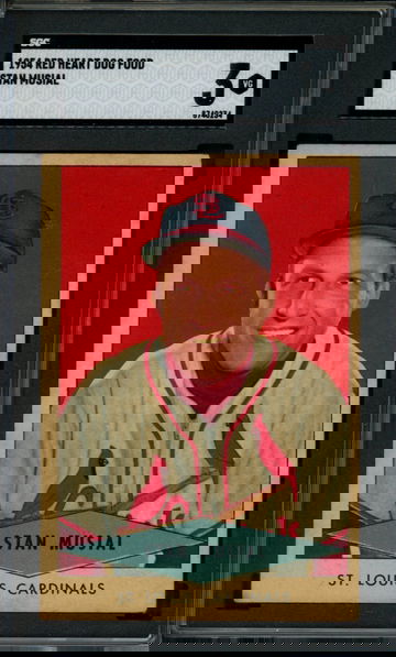 1954 Red Heart Dog Food Stan Musial SGC VG 3