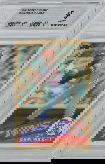 1985 Topps Tiffany #536 Rookie Kirby Puckett RC BGS 9 