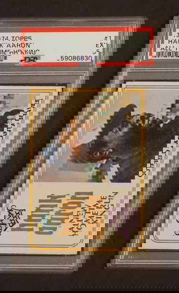 1974 Topps All Time Home Run King Hank Aaron #1 PSA 5